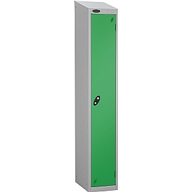Atom Silver Antibacterial Sloping Top Lockers - Ha