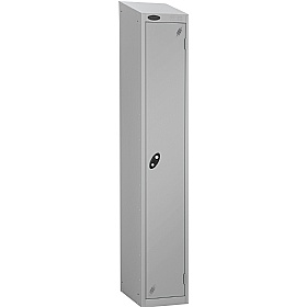 Atom Silver Antibacterial Sloping Top Lockers - Ha