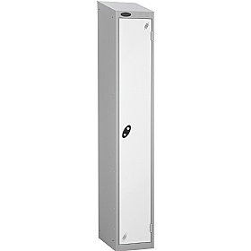 Atom Silver Antibacterial Sloping Top Lockers - Ha
