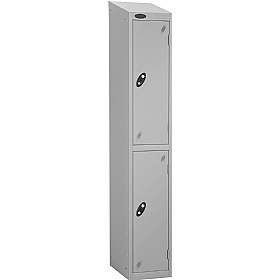 Atom Silver Antibacterial Sloping Top Lockers
