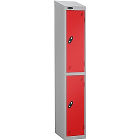 Atom Silver Antibacterial Sloping Top Lockers