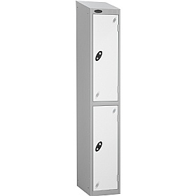 Atom Silver Antibacterial Sloping Top Lockers