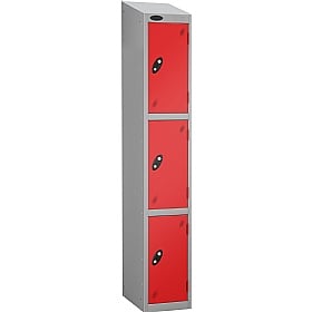 Atom Silver Antibacterial Sloping Top Lockers - Ha