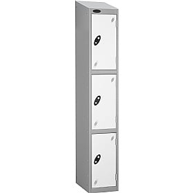 Atom Silver Antibacterial Sloping Top Lockers - Ha