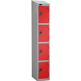 Atom Silver Antibacterial Sloping Top Lockers - Ha