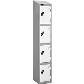 Atom Silver Antibacterial Sloping Top Lockers - Ha