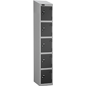 Atom Silver Antibacterial Sloping Top Lockers - Ha