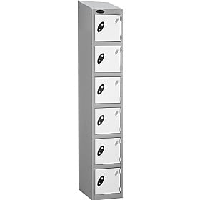 Atom Silver Antibacterial Sloping Top Lockers - Ha