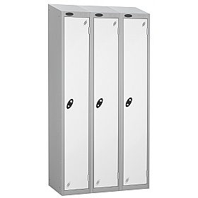 Atom Silver Antibacterial Sloping Top Lockers