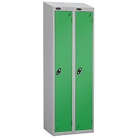 Atom Silver Antibacterial Sloping Top Lockers - Ha