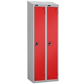 Atom Silver Antibacterial Sloping Top Lockers - Ha