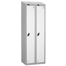 Atom Silver Antibacterial Sloping Top Lockers - Ha