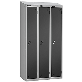 Atom Silver Antibacterial Sloping Top Lockers - Ha