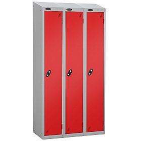Atom Silver Antibacterial Sloping Top Lockers - Ha