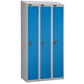Atom Silver Antibacterial Sloping Top Lockers - Ha
