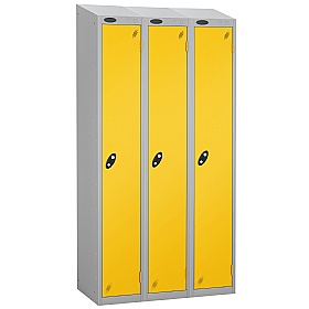Atom Silver Antibacterial Sloping Top Lockers - Ha