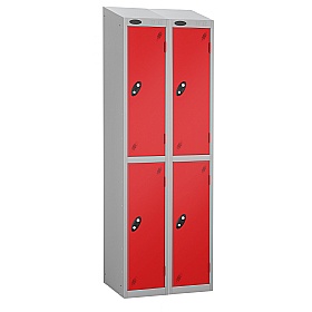 Atom Silver Antibacterial Sloping Top Lockers