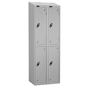 Atom Silver Antibacterial Sloping Top Lockers