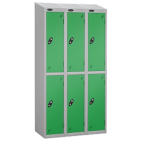 Atom Silver Antibacterial Sloping Top Lockers
