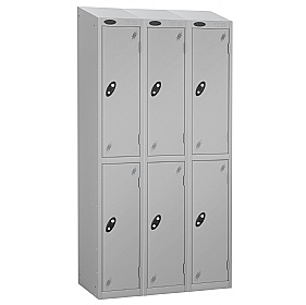 Atom Silver Antibacterial Sloping Top Lockers