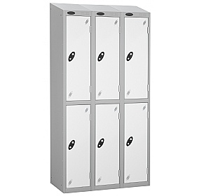 Atom Silver Antibacterial Sloping Top Lockers