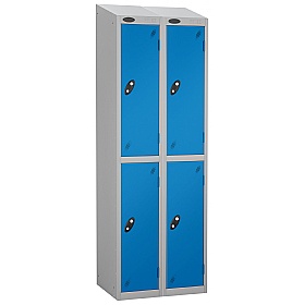 Atom Silver Antibacterial Sloping Top Lockers - Ha