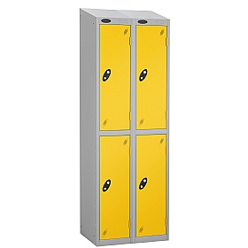Atom Silver Antibacterial Sloping Top Lockers - Ha