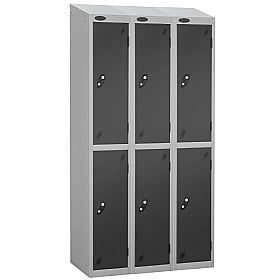 Atom Silver Antibacterial Sloping Top Lockers - Ha