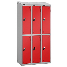 Atom Silver Antibacterial Sloping Top Lockers - Ha