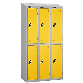 Atom Silver Antibacterial Sloping Top Lockers - Ha