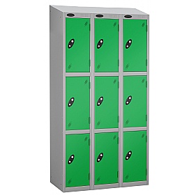 Atom Silver Antibacterial Sloping Top Lockers