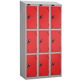 Atom Silver Antibacterial Sloping Top Lockers