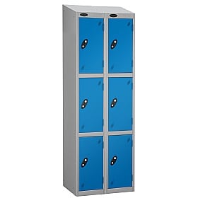 Atom Silver Antibacterial Sloping Top Lockers - Ha