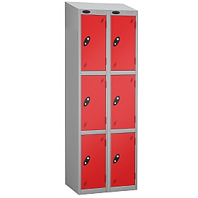 Atom Silver Antibacterial Sloping Top Lockers - Ha