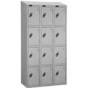 Atom Silver Antibacterial Sloping Top Lockers
