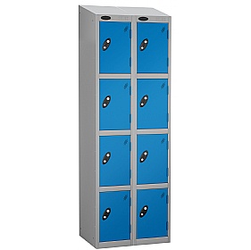 Atom Silver Antibacterial Sloping Top Lockers - Ha