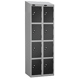 Atom Silver Antibacterial Sloping Top Lockers - Ha
