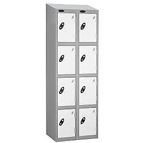 Atom Silver Antibacterial Sloping Top Lockers - Ha