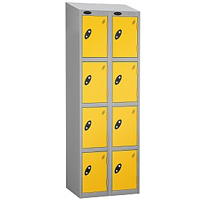 Atom Silver Antibacterial Sloping Top Lockers - Ha