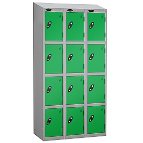 Atom Silver Antibacterial Sloping Top Lockers - Ha