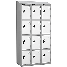 Atom Silver Antibacterial Sloping Top Lockers - Ha