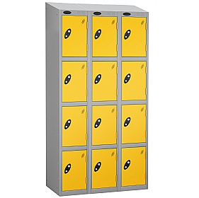 Atom Silver Antibacterial Sloping Top Lockers - Ha