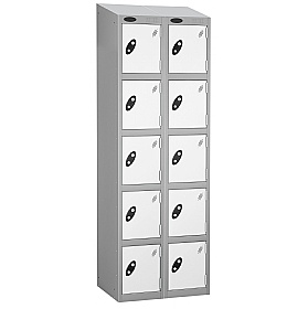 Atom Silver Antibacterial Sloping Top Lockers