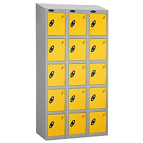 Atom Silver Antibacterial Sloping Top Lockers