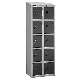 Atom Silver Antibacterial Sloping Top Lockers - Ha