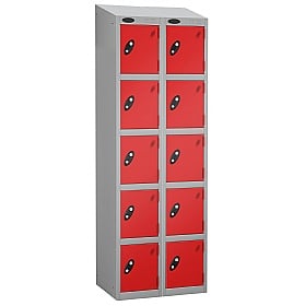 Atom Silver Antibacterial Sloping Top Lockers - Ha