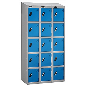 Atom Silver Antibacterial Sloping Top Lockers - Ha