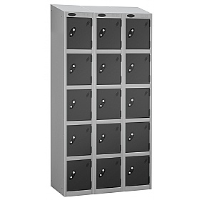 Atom Silver Antibacterial Sloping Top Lockers - Ha