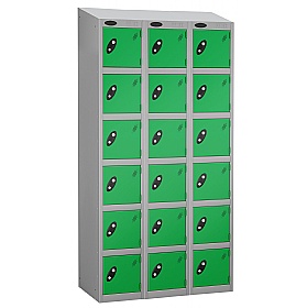 Atom Silver Antibacterial Sloping Top Lockers