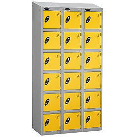 Atom Silver Antibacterial Sloping Top Lockers